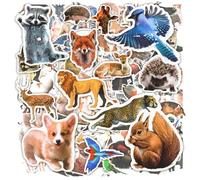 AUAUY 100 Pièces Autocollants Scrapbook Série Animaux | Beaux Stickers Imperméables pour Livres, Agendas, Cartes, Ordinateurs Portables, Bagages