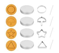AUAUY 12PCS Outil de Fabrication de Bonbons au Sucre Coréen, Emporte-Pièces en Acier Inoxydable, Moules à Biscuits Kit de Jeu de Sucre, pour Jeu de Sucre de Fête