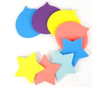 AUAUY 240 Feuilles Notes Adhésives Étoile & Bulles, Blocs Notes Autocollantes, 5 Couleurs, 8 Blocs 75 & 66 mm, 30 Feuilles par Bloc, pour Prise de Notes, Listes de Tâches et Rappels