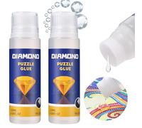 AUAUY 2PCS Scellant Peinture Diamant, 5D Accessoire de Peinture Diamant | Diamant et Pierres de Brillance Tenue Permanente Convient à tous Peinture Diamant (120 ml*2)