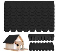 AUAUY 32pcs Bardeau Bitume Toiture, Mini Bardeaux De Toit Auto-Adhésifs | Feutre De Toiture Autocollant pour La Fabrication de ModèLe, Toit d'alimentation d'oiseaux, HôTel D'Insectes, Maison de Lapin