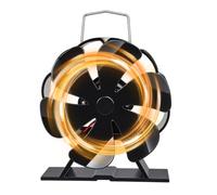 AUAUY 6 Pales Ventilateur Poêle à Bois, Alimenté par la chaleur, Silencieux | Ventilateur de Cheminée, sans électricité, Plage de Température Optimale: 80 °C-250 °C, pour poêle à bois/cheminée/granulés