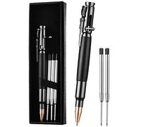 AUAUY Bolt Action Stylo à Bille, avec 5 Recharge et Coffret Cadeau | Premium Stylo D'écriture de Bureau Rétractable, Métal Stylo pour EDC Signature Office School Business Pen (Noir)