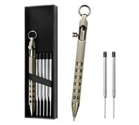 AUAUY Bolt Action Stylo à Bille, avec 5 Recharge et Coffret Cadeau | Premium Stylo D'écriture de Bureau Rétractable, Métal Stylo pour EDC Signature Office School Business Pen (Couleur Laiton)