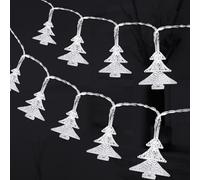 AUAUY Guirlande Lumineuse Sapin de Noël, 6M 40 LED à Piles Fairy Lights, 2 Modes Monochrome et Brillant Guirlande Lumineuse Intérieur, Décoration de Noël Mariage Anniversaire Fête Jardin Chambre
