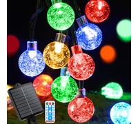 AUAUY Guirlande Solaire Exterieur, 11M 60 LEDs Guirlande Lumineuse Solaires | 8 Modes Étanche Guirlande Lumineuse Exterieure Solaire pour Jardin, Cour, Mariage, Fête (Coloré)