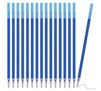 AUAUY Lot de 16 Recharges pour Stylo Effaçables, Encre Thermosensible, Bleu | Compatibles avec Stylos Legami, pointe en Acier Inoxydable de 0,7 mm, Écriture Fluide, Effacement Facile