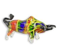 aubaho Figurine en verre taureau de style Murano - Réplique rétro - Décoration