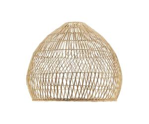 AUBRY GASPARD - Abat-Jour en Rotin Naturel - Motif Graphique Tressé à la Main - Structure Métal - Ø 60 cm x Hauteur 50 cm - Compatible Équipement Électrique Ampoule E27 - Livré Monté - Poids 1 kg