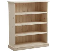 AUBRY GASPARD - Bibliothèque Épicéa Brut - 75x28x90 cm - 3 Tablettes 4 Compartiments - Étagères Amovibles - Livrée Montée - Personnalisable pour Salon ou Bureau