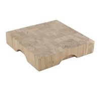 AUBRY GASPARD Billot de Cuisine Acacia Finition Damier 40x40x8 cm | Acacia massif, format carré, finition damier, poignées passe-main, surface de coupe robuste, 10,85 kg