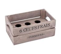 AUBRY GASPARD - Boîte 6 Œufs Bois - 6 Œufs Frais Fermiers - Partie Centrale Amovible - 20x12x9 cm - Idéale Rangement et Conservation - Accessoire Pratique Cuisine