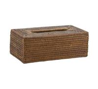 AUBRY GASPARD - Boîte à Mouchoirs en Rotin Antique - Finition Artisanale - 26x14x10 cm - Adaptée pour Boîte de Mouchoirs Rectangulaire Standard - Élégante pour Maison