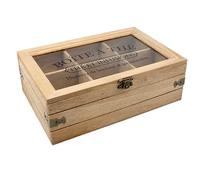 AUBRY GASPARD - Boite à thé originale 6 compartiments en bois