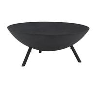 AUBRY GASPARD - Brasero sur Pieds en Métal Laqué Noir - Ø70 cm H30 cm - Cheminée D'Extérieur - Design Moderne - Robuste et Durable - Idéal pour Jardin et Terrasse - Couleur Noire - Taille 70 cm