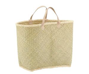 Aubry gaspard cabas palmier cuir - Beige