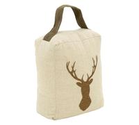 AUBRY GASPARD - Cale-Porte en Coton Cerf avec Poignée - 1,2 Kg - 30% Lin - 25% Polyester - 25% Coton - 20% Viscose - Dimensions 14X9X17 cm - Couleur Naturelle