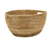 AUBRY GASPARD - Corbeille à Linge en Rotin Naturel - Ovale - Dimensions 64 x 43 x 31 cm - 2 Passe-mains Pratiques - Fabrication Artisanale - Idéale pour Rangement Chic et Naturel dans la Maison