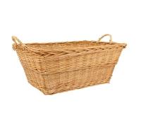 AUBRY GASPARD - Corbeille à Linge Osier Blanc Naturel - Fabrication Artisanale - 2 Anses pour Transport Facile - 26 x 60 x 45 cm - Idéale Rangement Linge Maison