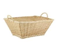 AUBRY GASPARD - Corbeille Linge Osier Fendu Clair - Rectangulaire - 60 x 45 x 26 cm - Léger 0,75 kg - 2 Anses Pratiques Transport Facile - Parfaite Organisation Buanderie