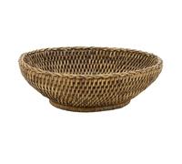 AUBRY GASPARD - Corbeille Rotin Antique Ovale - Finition Artisanale - 23 x 19 x 7 cm - Parfaite pour le Pain - Légère et Élégante - Idéale Décoration de Table