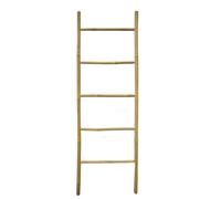 AUBRY GASPARD - Échelle Porte-Serviette Bambou Verni Naturel - 5 Barreaux - 50 x 150 cm - Décoratif Fonctionnel - Ne Pas Escalader - Livré Monté - Léger Élégant - Poids 2 kg