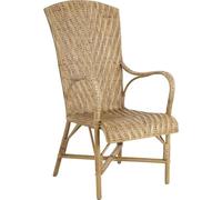 AUBRY GASPARD - Fauteuil en Manau et Lame de Rotin Antique - Dimensions 58 x 70 x 109 cm - pour Intérieur/Extérieur - Dossier Haut Confortable - Design Élégant - Entretien Facile - Livré Monté