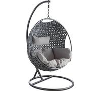 AUBRY GASPARD Fauteuil Oeuf Suspendu Camelia Fauteuil Suspendu sur Pied en Polyrésine, Siege Oeuf Exterieur Intérieur, Fauteuil Suspendu Oeuf