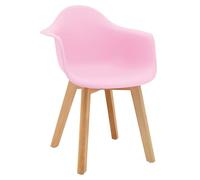 AUBRY GASPARD Fauteuil Polypropylène Rose 37 x 41 x 56 cm | Dimensions 37 x 41 x 56 cm - Bois de Hêtre Clair - Livré en Kit - Parfait pour Chambre Enfant - Poids 2,50 kg