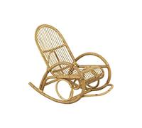 AUBRY GASPARD - Fauteuil Rocking-chair en Manau Non Écorcé - Dimensions 60 x 108 x 92 cm - Hauteur d'Assise 46 cm - Poids 9 kg - Compatible Extérieur - Entretien Facile - Idéal pour Jardin et Terrasse