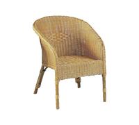 AUBRY GASPARD Fauteuil Rotin Miel 60 x 61 x 73 cm | Extérieur Compatible - Livré Monté - Entretien Facile - Design Naturel et Confortable