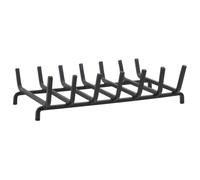 AUBRY GASPARD - Grille Porte-Bûches en Fer Forgé - Coloris Noir - Dimensions 50 x 30 x 14 cm - Résistante à la Chaleur - Idéale pour Entretenir le Feu - Accessoire de Cheminée Élégant et Fonctionnel