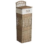 AUBRY GASPARD - Hûche à Pain Osier Vieilli - 25x22x77 cm - Poids 1,50 kg - Jute Intérieur - Élégance Naturelle Conservation du Pain - Style Rustique Authentique