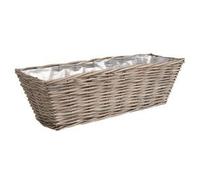 Jardinière en osier gris 50 cm