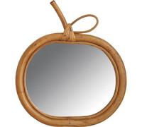 AUBRY GASPARD - Miroir en Rotin Pomme - Design Naturel et Élégant - Dimensions 31 x 30 cm - Poids 0.75 kg - Parfait pour Décoration Murale Intérieure - Matériau Léger - Livré Monté