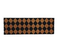 AUBRY GASPARD - Paillasson Coco Damier 120x40 cm - Épaisseur 1.5 cm - Fibre Naturelle et Noire - Envers Latexé Antidérapant - pour Entrée Intérieure et Extérieure