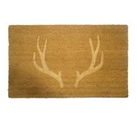 AUBRY GASPARD - Paillasson Coco Intérieur Extérieur avec Inscriptions Bois de Cerf - Envers Latexé Antidérapant - Design Charmant pour Une Entrée Accueillante - 45 x 75 cm