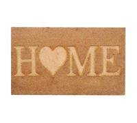 AUBRY GASPARD - Paillasson Coco Intérieur Extérieur avec Inscriptions Home - Envers Latexé Antidérapant - Design Charmant pour Une Entrée Accueillante - 45 x 75 cm