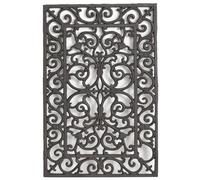 AUBRY GASPARD - Paillasson de Jardin en Fonte - Noir - Longueur 70 cm x Largeur 45 cm x Épaisseur 2 cm - Antidérapant - Résistant aux Intempéries - Convient à Un Usage Extérieur - Poids 10 kg