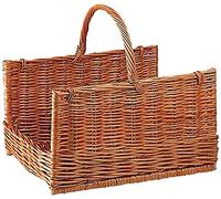 AUBRY GASPARD Panier à bûches en Osier Buff 45 x 30 x 45 cm