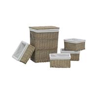 Aubry gaspard Panier à linge + 4 corbeilles - Gris