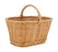 AUBRY GASPARD - Panier Crocane en Osier Buff - Grande Contenance - Dimensions 52 x 35 x 24 cm - Hauteur Totale avec Anse 33 cm - Léger 0,5 kg - Idéal pour Cueillette et Détente en Plein Air
