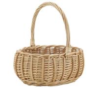 AUBRY GASPARD - Panier Enfant en Osier Clair - Forme Ovale - Léger et Pratique pour Rangement et Jeux - Parfait pour Chambre d'Enfant ou Pique-Nique - Dimensions Adaptées aux Petites Mains