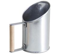 AUBRY GASPARD - Pelle à Pellets Zinc et Bois - Design Épuré - Ø 12 cm x Hauteur 20 cm - Poignée Confortable en Bois - Idéale pour Granulés dans Poêle à Pellets - Accessoire Pratique et Esthétique