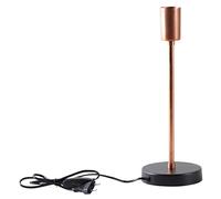 AUBRY GASPARD - Pied de Lampe en Métal Cuivré - Format Ø 13 x H 37 - Câble 105 cm - Culot E27 Voltage 230V Max 25W - Interrupteur Intégré - Vendu à la pièce