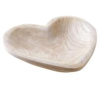 AUBRY GASPARD - Plateau Cœur Bois Paulownia - Naturel - 26 x 24 x 4 cm - Léger - Idéal Centre de Table/Présentation Culinaire - Décoration Élégante Maison
