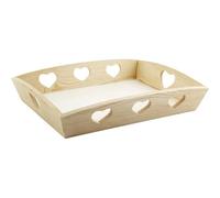 AUBRY GASPARD - Plateau en Pin avec Découpes Cœurs - pour Cuisine et Arts de la Table - Bois Naturel - Design Romantique et Pratique - Idéal pour Présentation et Service - Léger et Résistant