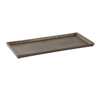 AUBRY GASPARD - Plateau Métal Doré Antique Rectangulaire - 42x17.5x1.5 cm - Idéal Service Table Vide-Poches - Élégance Style Vintage - Arts de la Table