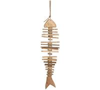 AUBRY GASPARD - Poisson en Bois Flotté à Suspendre - Grand Format Mural Arêtes Mobiles - Décoration Marine et Nature - 20 x 4 x 60 cm - Poids 0,83 kg - Vendu à la pièce