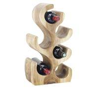AUBRY GASPARD - Porte-Bouteilles en Bois De Suar pour 6 Bouteilles - Design Élégant - Dimensions 30X20X50 cm - Idéal pour Cuisine - Salle À Manger Ou Bar - Couleur Bois Naturel - Taille Standard